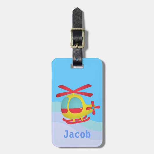 Helikopter voor de bestrijding van geluidshinder v bagagelabel (Voorkant verticaal)