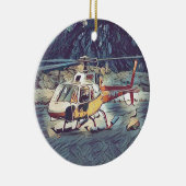 Helikopter voor de wolk-artistieke helikopter keramisch ornament (Rechts)