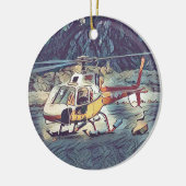 Helikopter voor de wolk-artistieke helikopter keramisch ornament (Links)