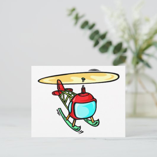 Helikopter voor helikopter briefkaart (Staand voorkant)