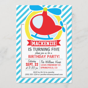 helikopter voor helikopters; Blauwe en witte strep Kaart