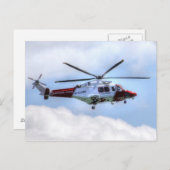 Helikopter voor kustwacht briefkaart (Voorkant / Achterkant)