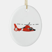 Helikopter voor kustwacht keramisch ornament (Rechts)