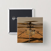 Helikopter voor maandelijkse onscherpte vierkante button 5,1 cm (Voorkant /achterkant)