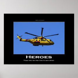 Helikopter voor opsporing en redding Motivatie Pos Poster