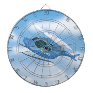 Helikopter voor politie dartbord