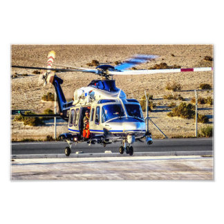 Helikopter voor politie foto afdruk