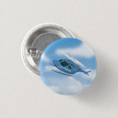 Helikopter voor politie ronde button 3,2 cm (Voorkant /achterkant)