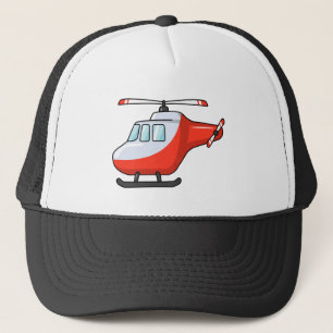 Helikopter voor rode en witte Cartoon Trucker Pet