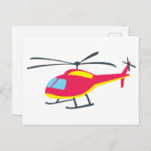 helikopter voor vliegende helikopter feestdagenkaart (Voorkant / Achterkant)