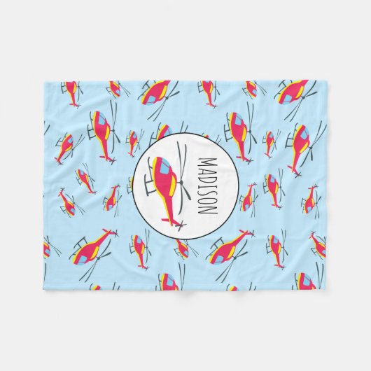 helikopter voor vliegende helikopter fleece deken (Voorkant (Horizontaal))