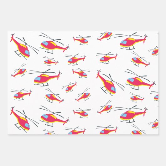 helikopter voor vliegende helikopter inpakpapier vel (Voorkant 2)