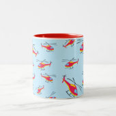 helikopter voor vliegende helikopter tweekleurige koffiemok (Center)