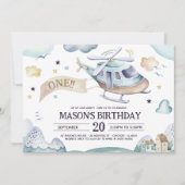 Helikopter voor Waterverf omhoog en weg Kaart (Voorkant)