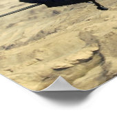 Helikopter voor zwarte hek poster (Hoek)