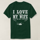 Helikopter waar ik dol ben op mijn vrouw Funny Hel T-shirt (Design voorkant)