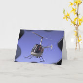 Helikopter Wenskaarten Vliegende Chopper Kaarten (Gele Bloem)