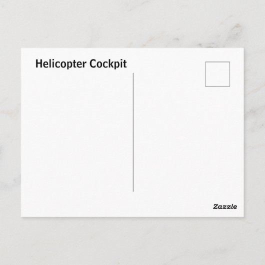 Helikoptercockpit Briefkaart (Achterkant)
