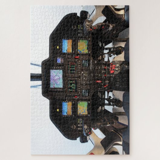 Helikoptercockpit Legpuzzel (Verticaal)