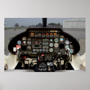 Helikoptercockpit Poster