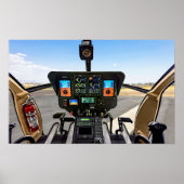 helikoptercockpit poster (Voorkant)