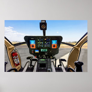 helikoptercockpit poster