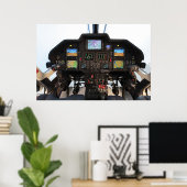Helikoptercockpit Poster (Thuiskantoor)