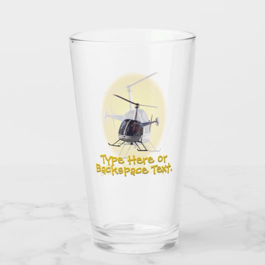 Helikopterglas — gepersonaliseerde helikopterbril glas (Achterkant)