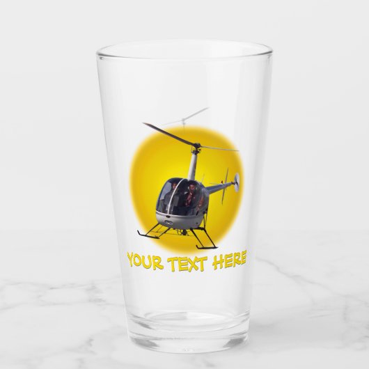 Helikopterglas — gepersonaliseerde helikopterbril glas (Voorkant)