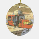 Helikoptergrens  wetenschapsvlieger keramisch ornament (Links)