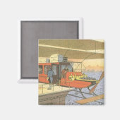 Helikoptergrens  wetenschapsvlieger magneet (Voorkant / Achterkant)