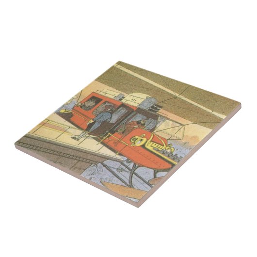 Helikoptergrens  wetenschapsvlieger tegeltje (Zijkant)