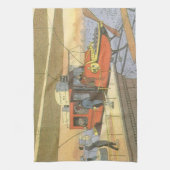 Helikoptergrens wetenschapsvlieger theedoek (Verticaal)