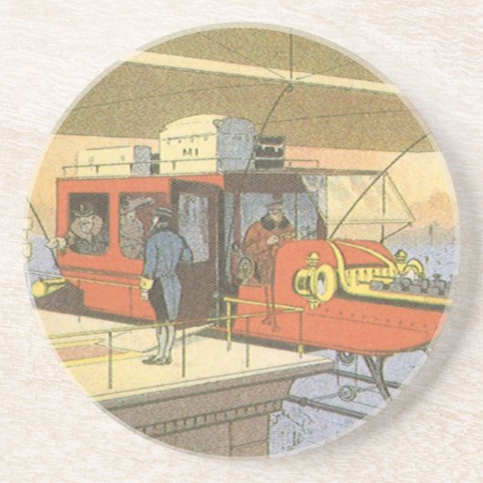 Helikoptergrens  wetenschapsvlieger zandsteen onderzetter (Voorkant)