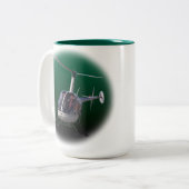 Helikopterkopcabine voor Mok met helikopter, kopje (Voorkant links)