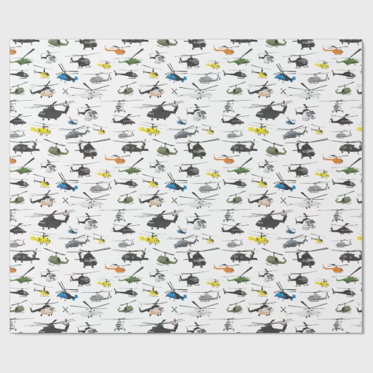 Helikopterluchtvaartpatroon Cadeaupapier (Vlak)
