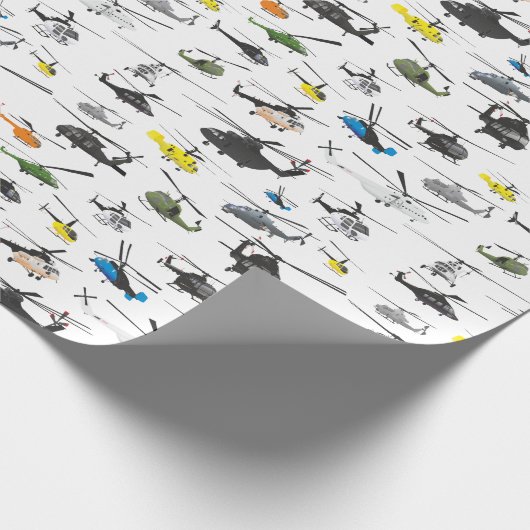 Helikopterluchtvaartpatroon Cadeaupapier (Hoek)