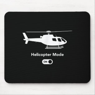 Helikoptermodus aan - Grappig vliegtuigontwerp Muismat