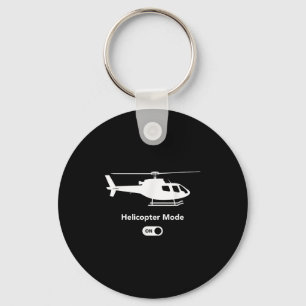 Helikoptermodus aan - Grappig vliegtuigontwerp Sleutelhanger