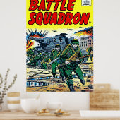 Helikopteroorlog bij gevechtsvliegtuigen, poster (Keuken)
