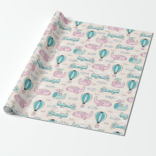 Helikopterpatroon voor automatische piloot cadeaupapier