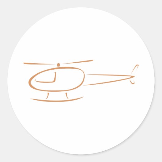 Helikopterpictogram Cadeaus Shirten Ronde Sticker (Voorkant)