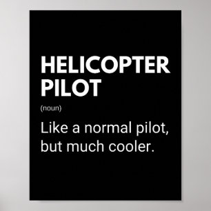 Helikopterpiloot Grappige Spreuk Poster