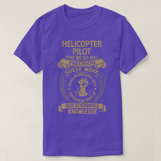 Helikopterpiloot met Precision-cadeau T-shirt (Design voorkant)