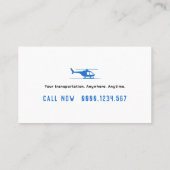 Helikopterpiloot | Transport Visitekaartje (Achterkant)