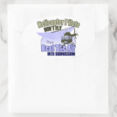 Helikopterpiloten vliegen niet... [OH-58] Ovale Sticker (Tas)