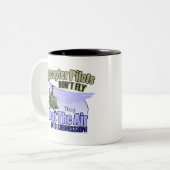 Helikopterpiloten vliegen niet [UH-1] Tweekleurige Koffiemok (Voorkant links)