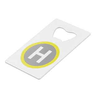 Helikopterplatform bord creditkaart flessenopener