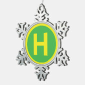 Helikopterplatform bord tin sneeuwvlok ornament (Rechts)