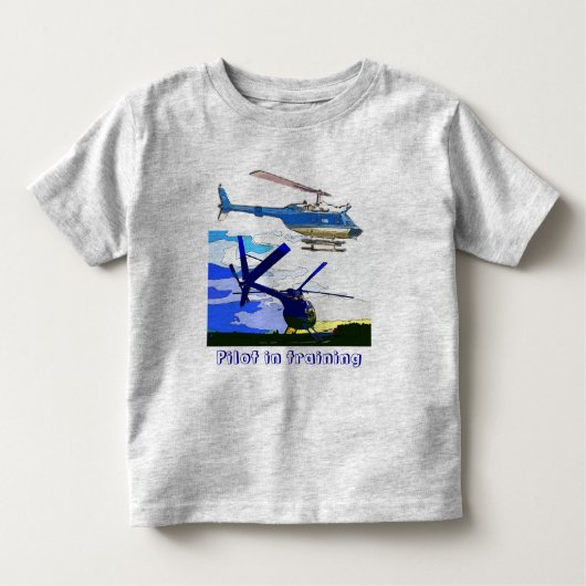 helikopters Piloot in opleiding Kinder Shirts (Voorkant)